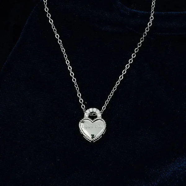 Chunky Heart Silver Chain Locket - Touch925