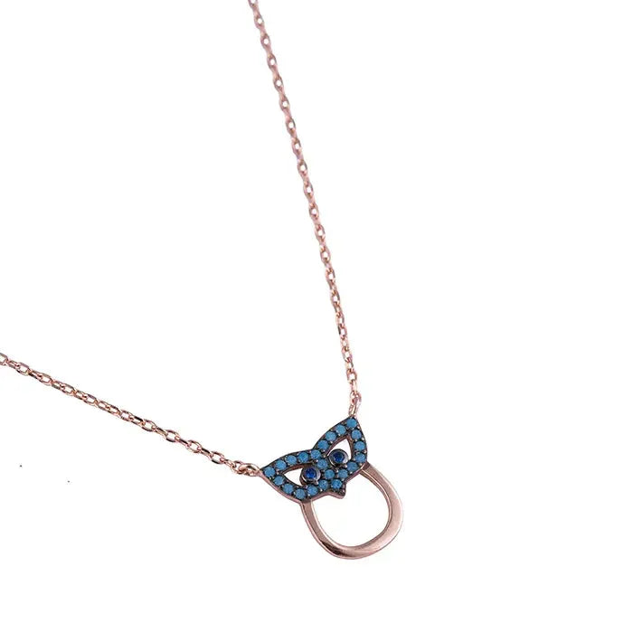 Minimal Owl Inspired Rose Gold Chain Locket - Touch925