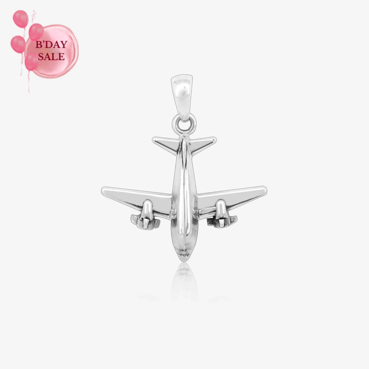 Sky-bound Air Plane Silver Locket - Touch925