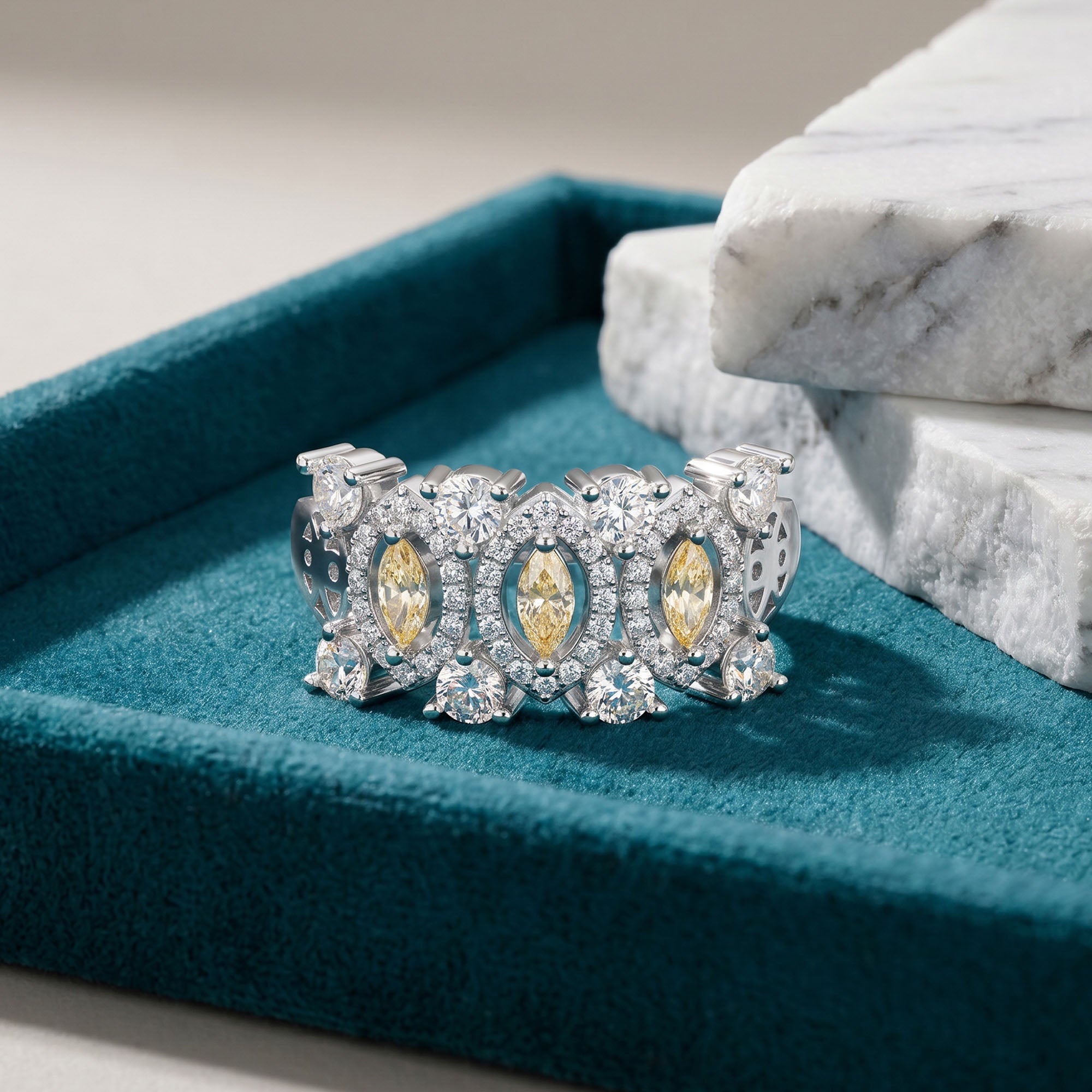 Royal Yellow Stone Ring