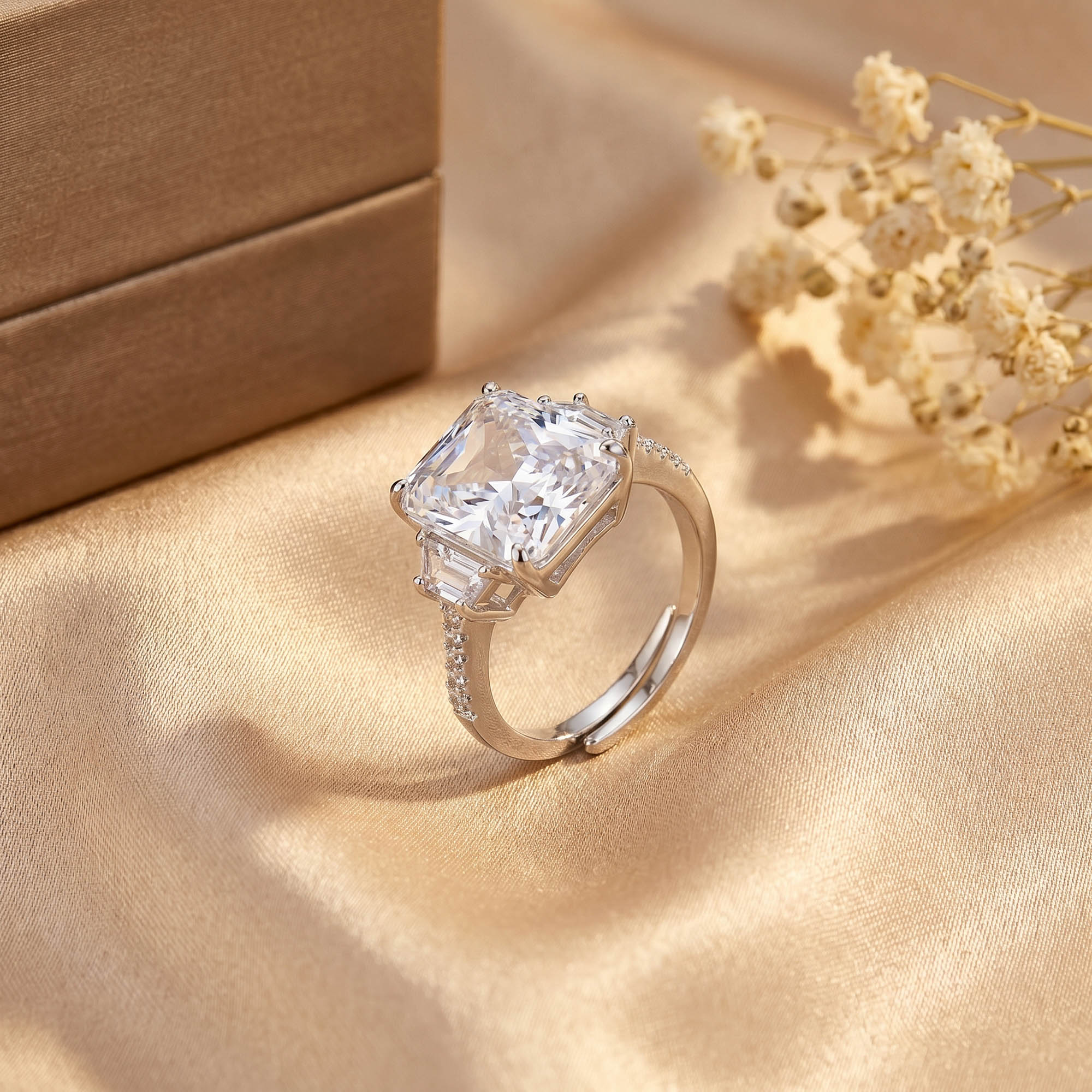 Majestic Three Stone Ring