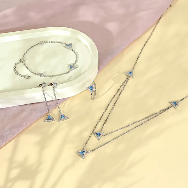 Radiance Triangular Jewellery Set – Touch925