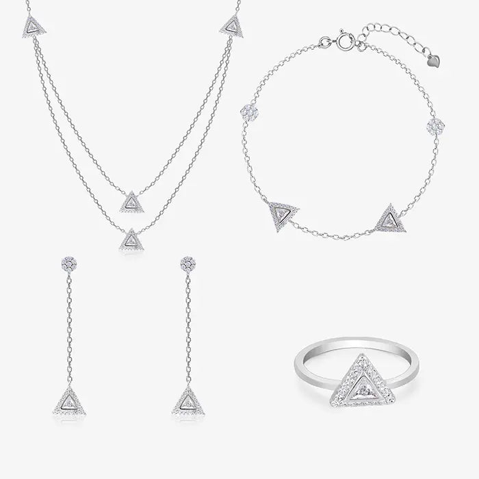 Triangular Jewellery Radiance Triangular Jewellery Set – Touch925