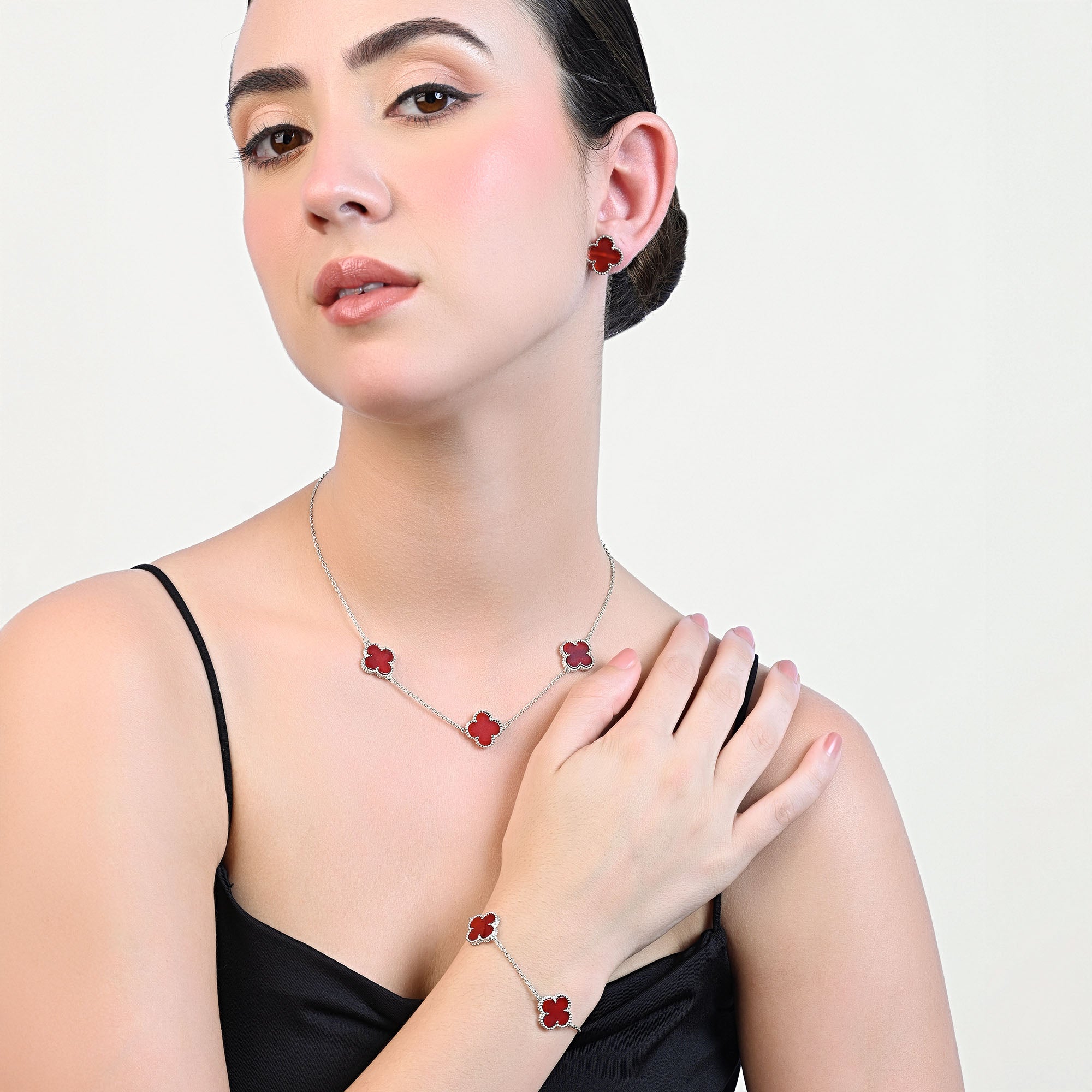 Clover Charm Jewellery Set