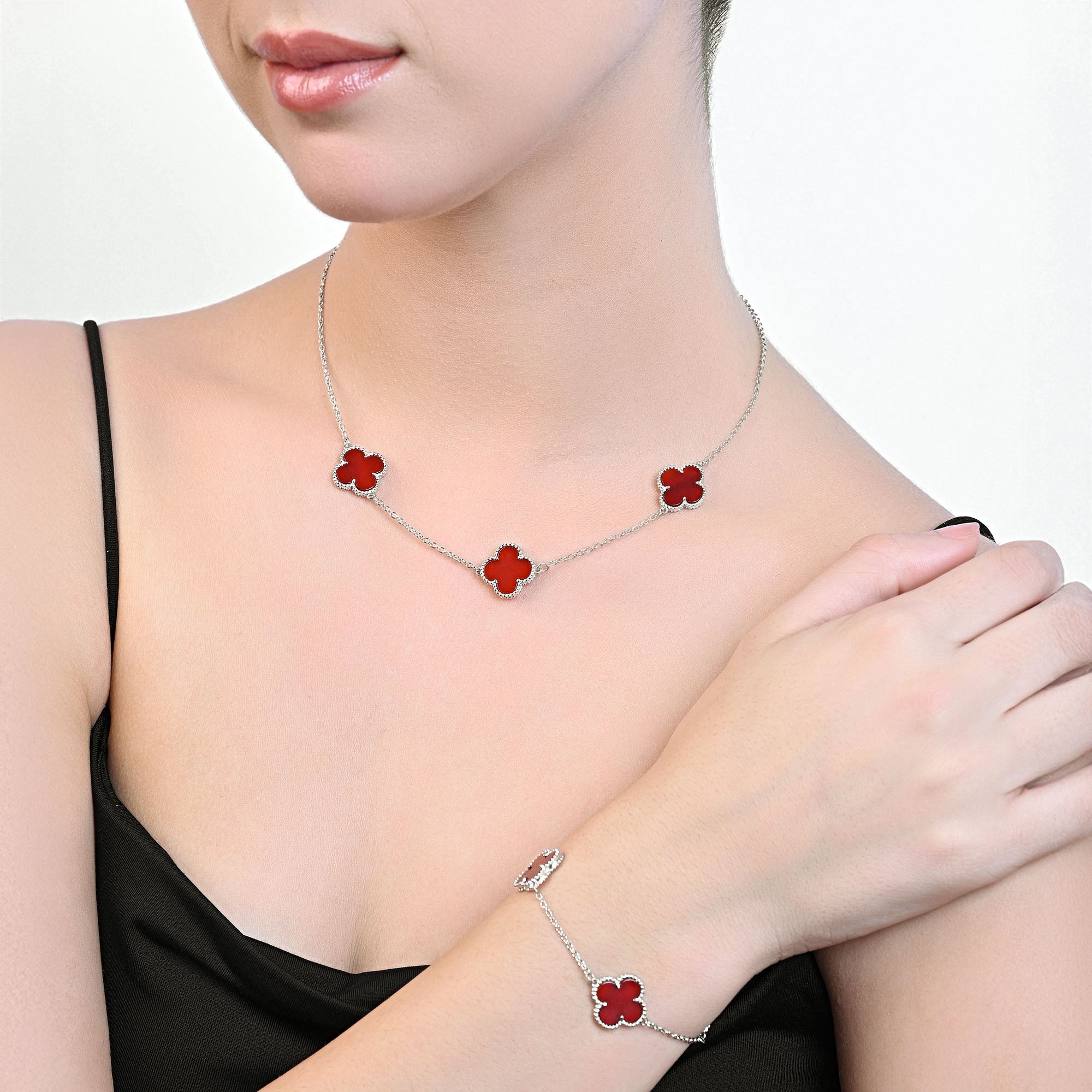 Clover Charm Jewellery Set