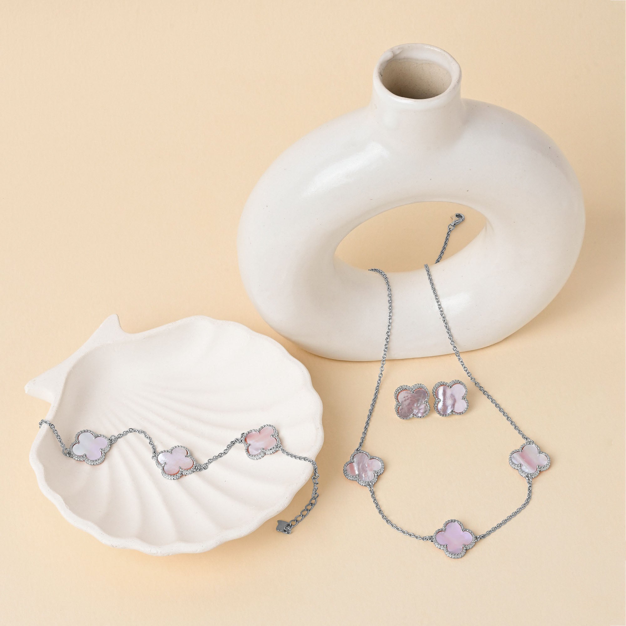 Clover Charm Jewellery Set