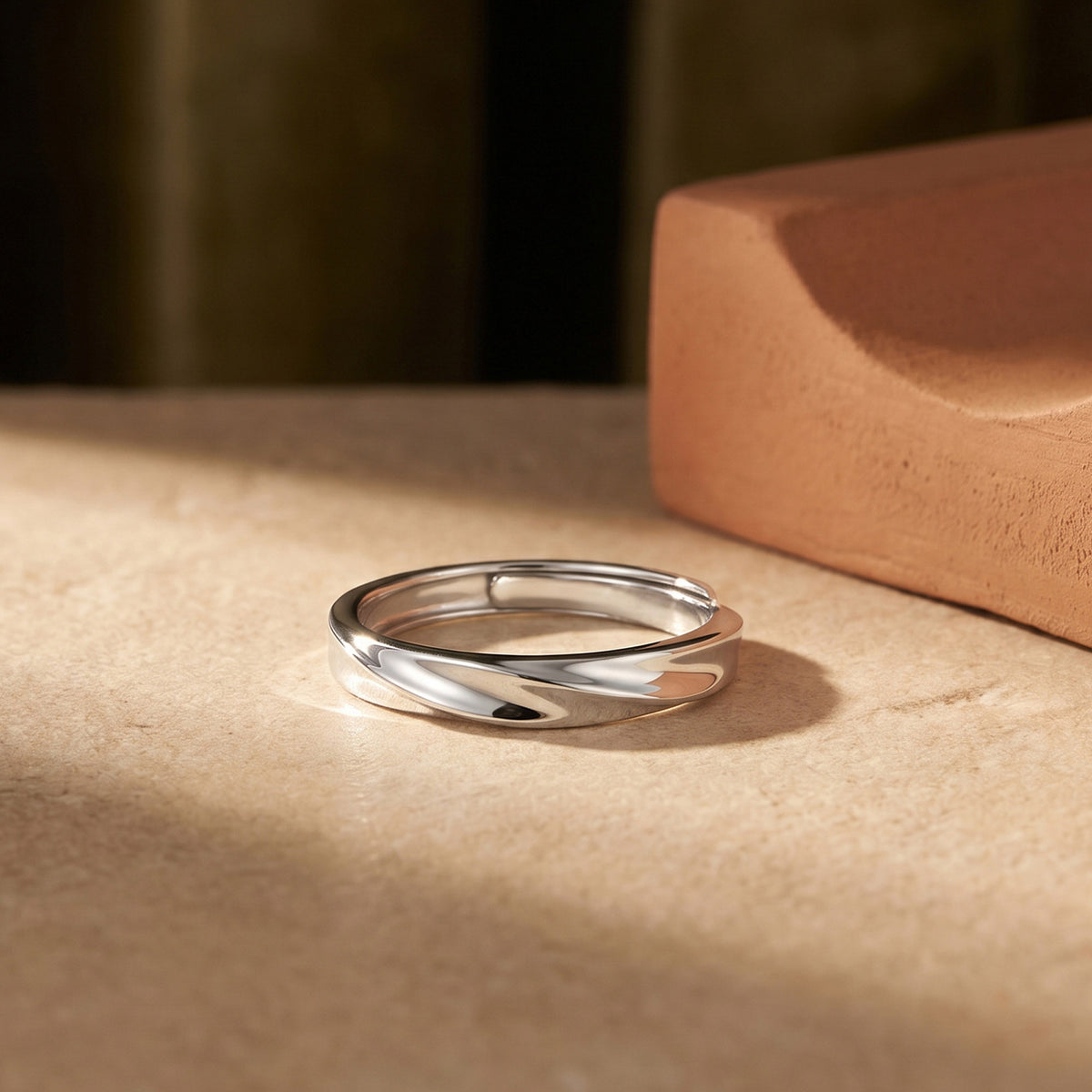 Twist Band Plain Silver Ring – Touch925