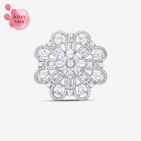 Floral Radiance Silver Ring - Touch925