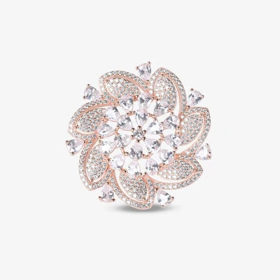 Blossoming Grace Silver Flower Ring