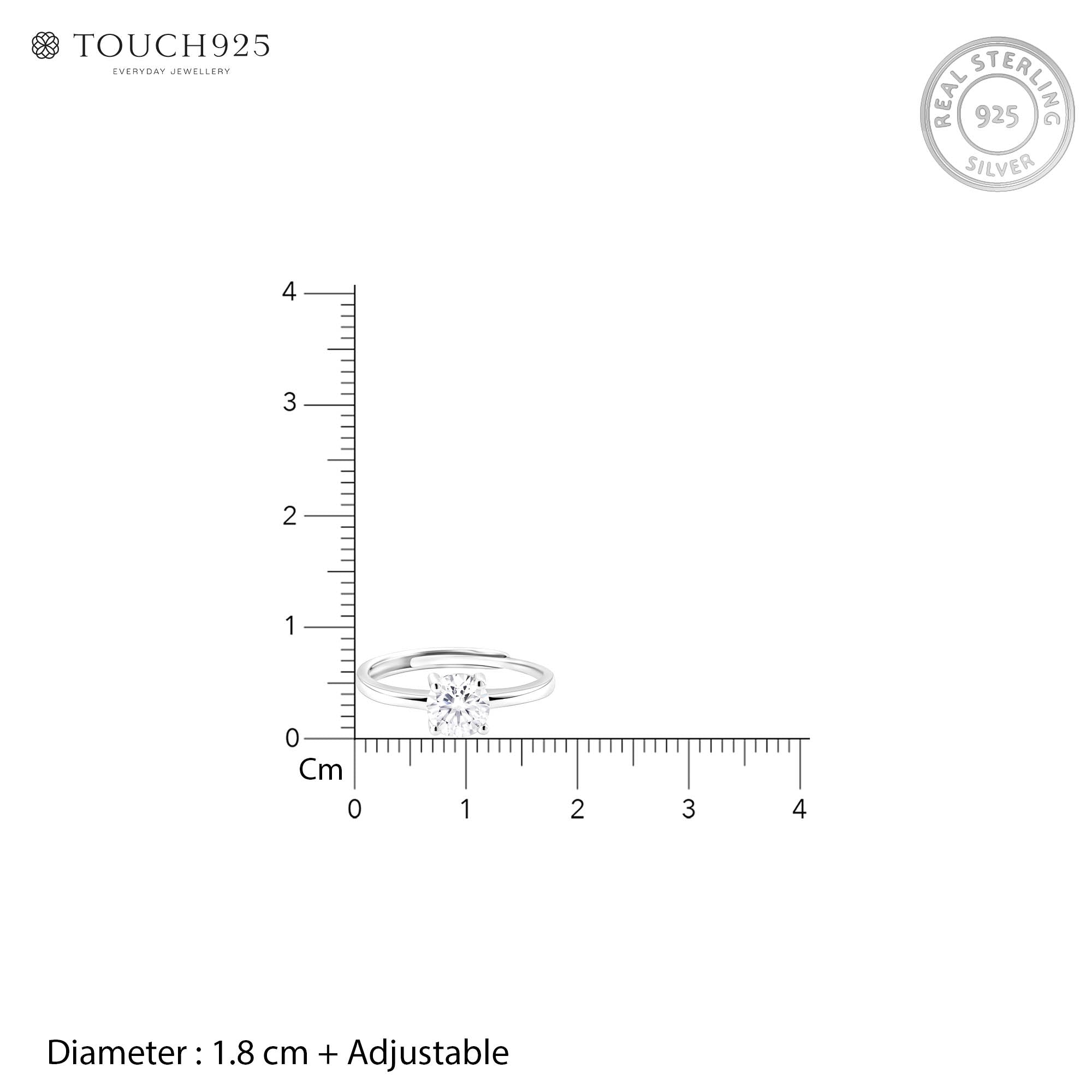 Solitaire Silver Ring