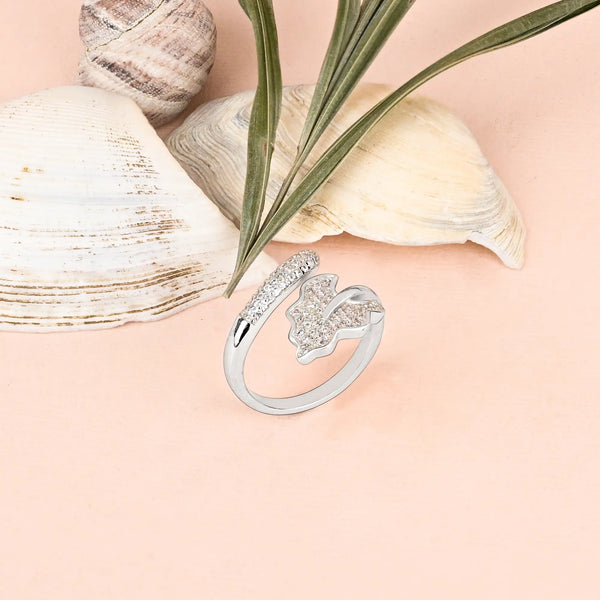 Leaf Serenity Silver Ring