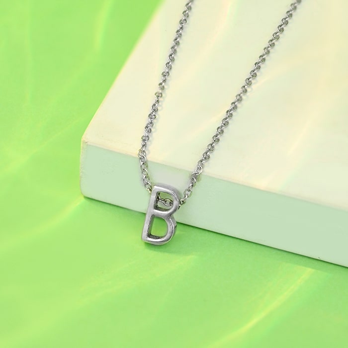 "B" Initial Necklace1