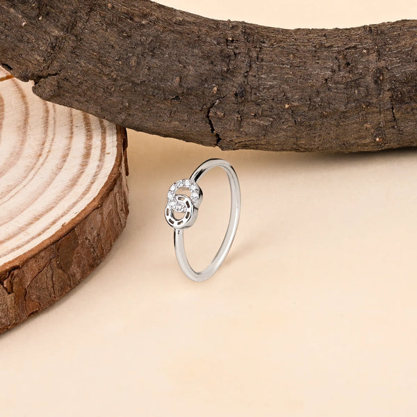 Linked Radiance CZ Silver Ring