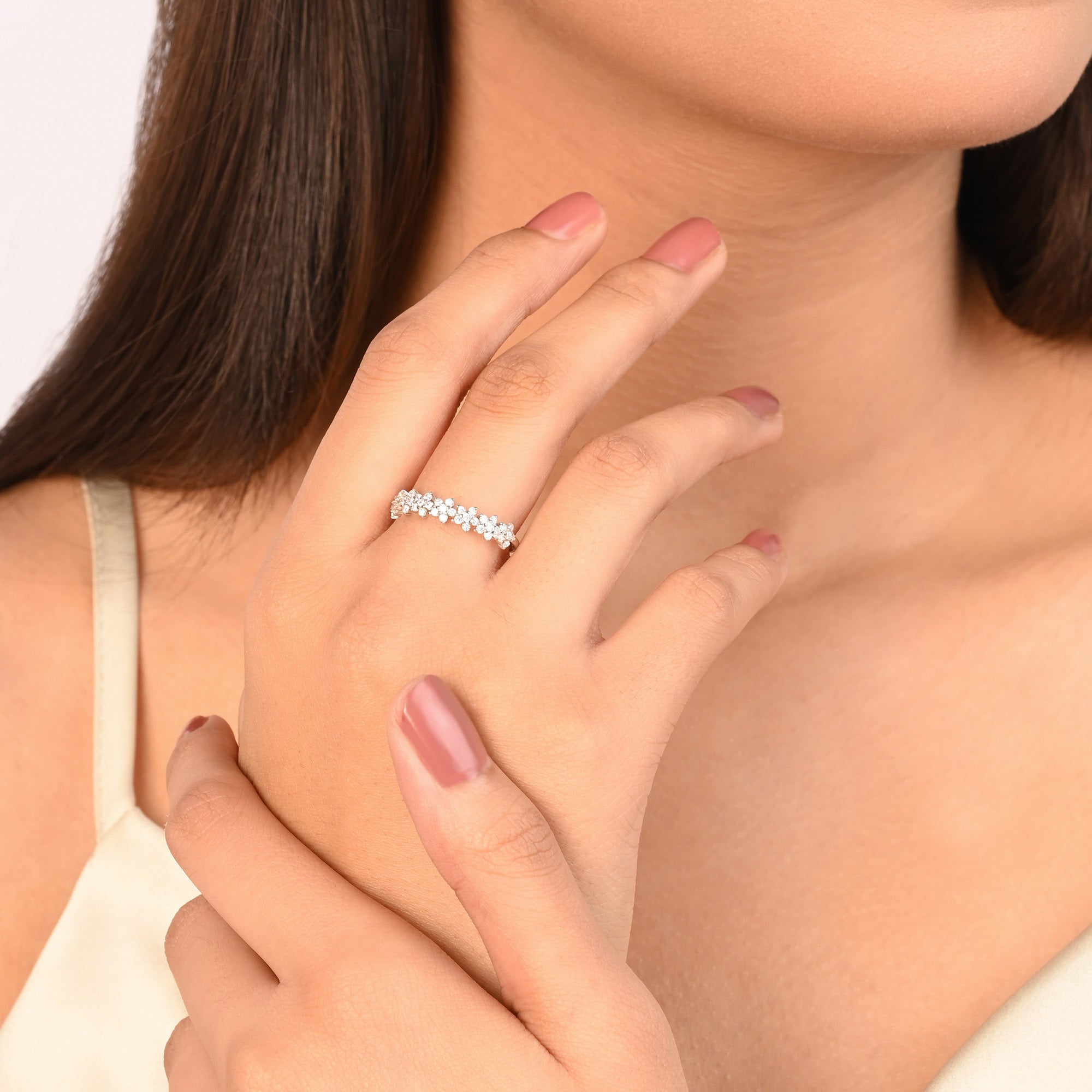 Blossom Curve Silver Ring