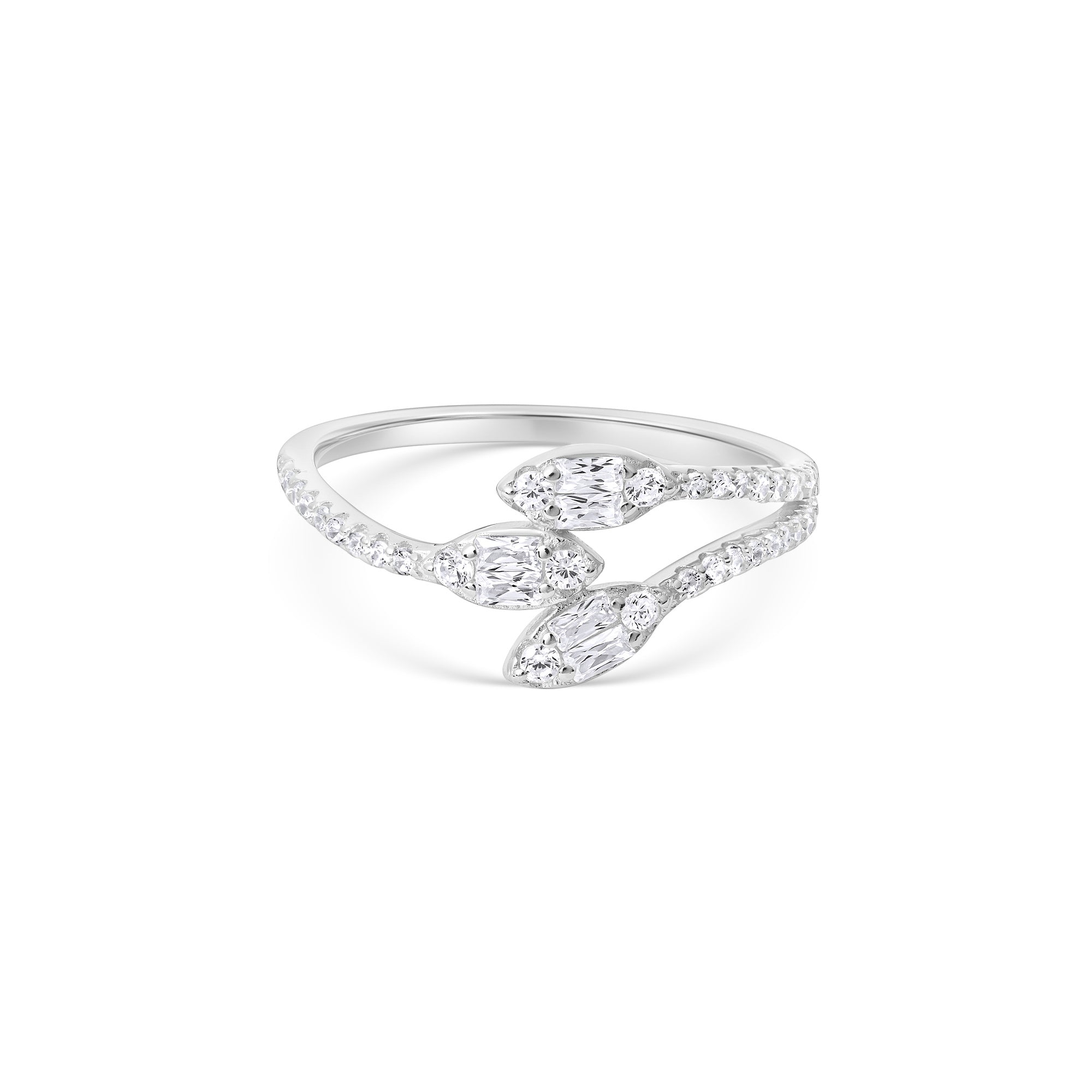 Marquise Leaf Trio Split Ring