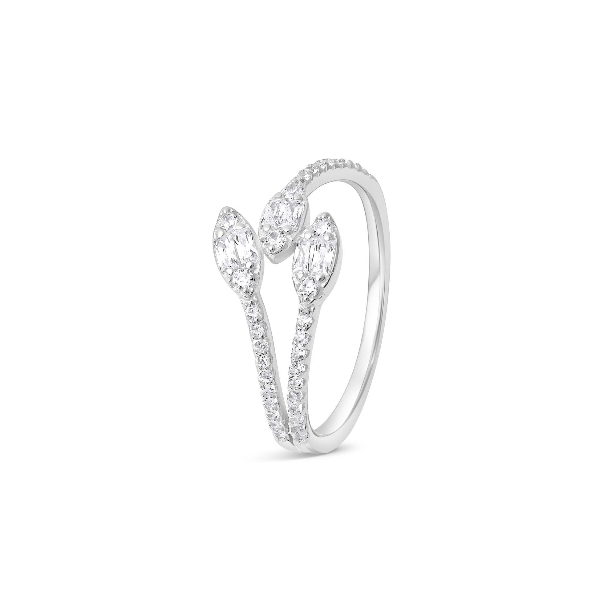 Marquise Leaf Trio Split Ring