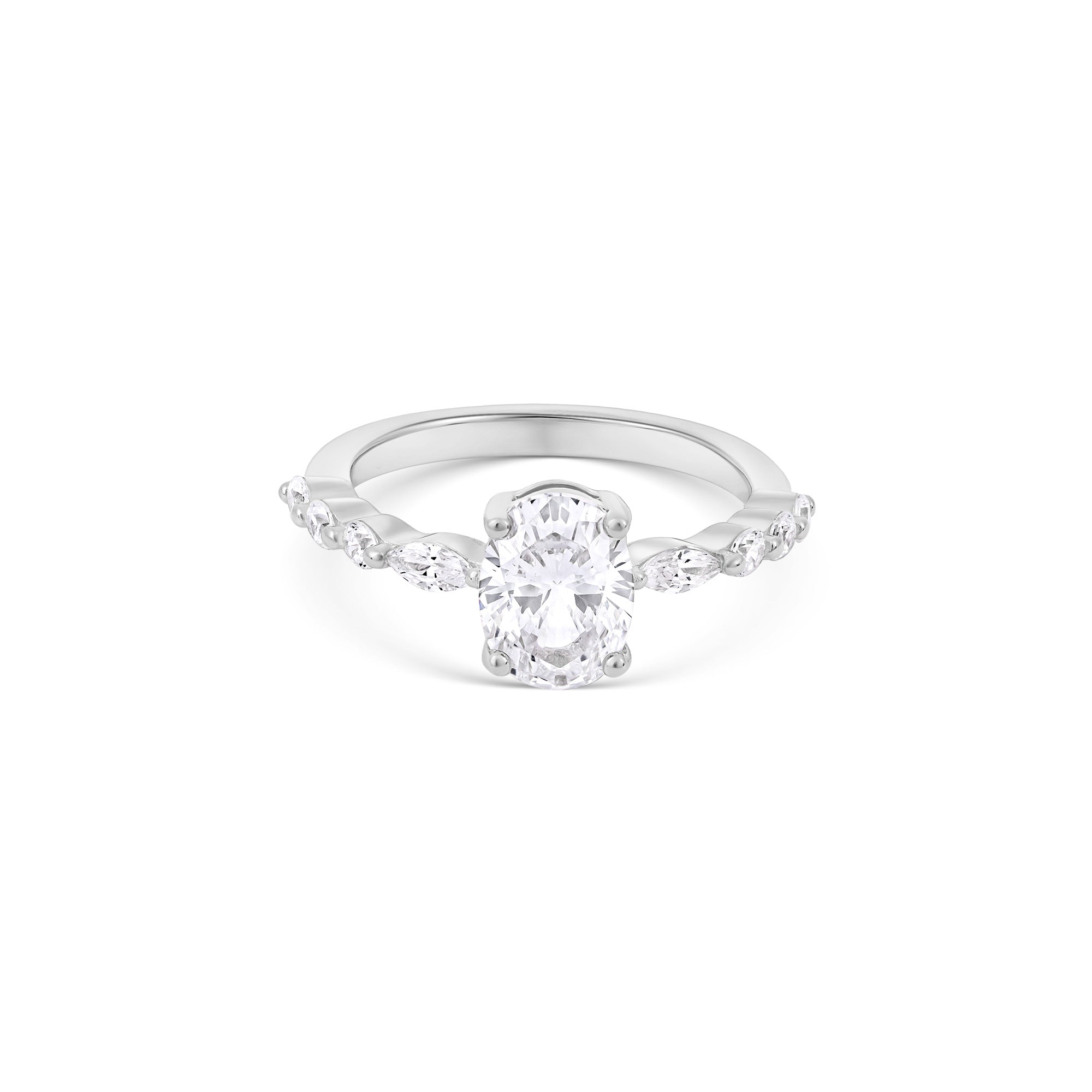 Oval Marquise CZ Ring