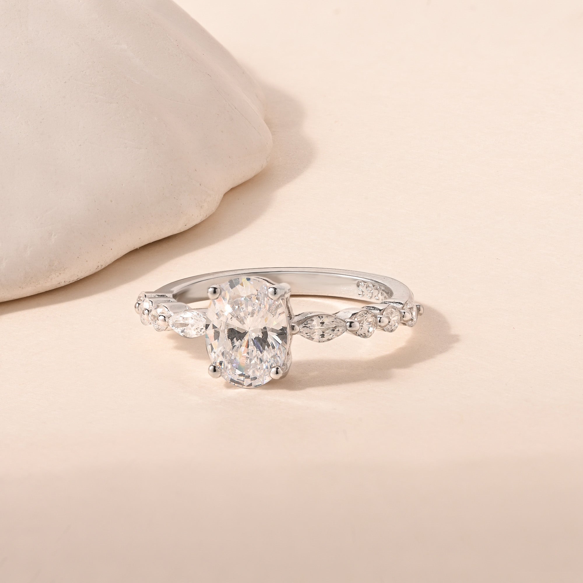 Oval Marquise CZ Ring