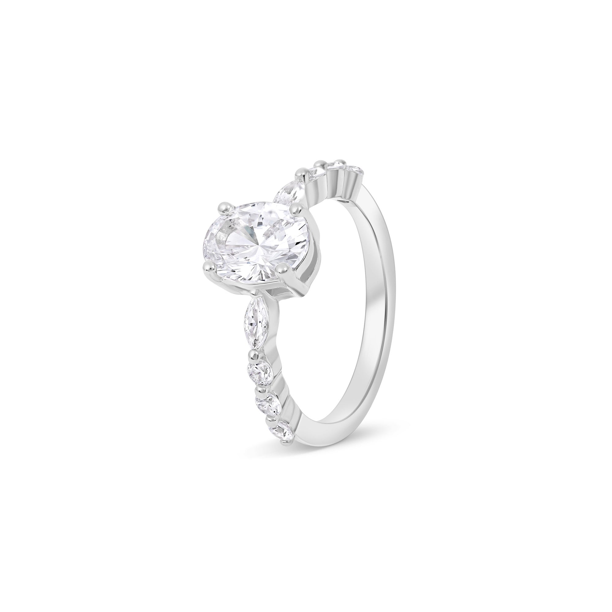 Oval Marquise CZ Ring