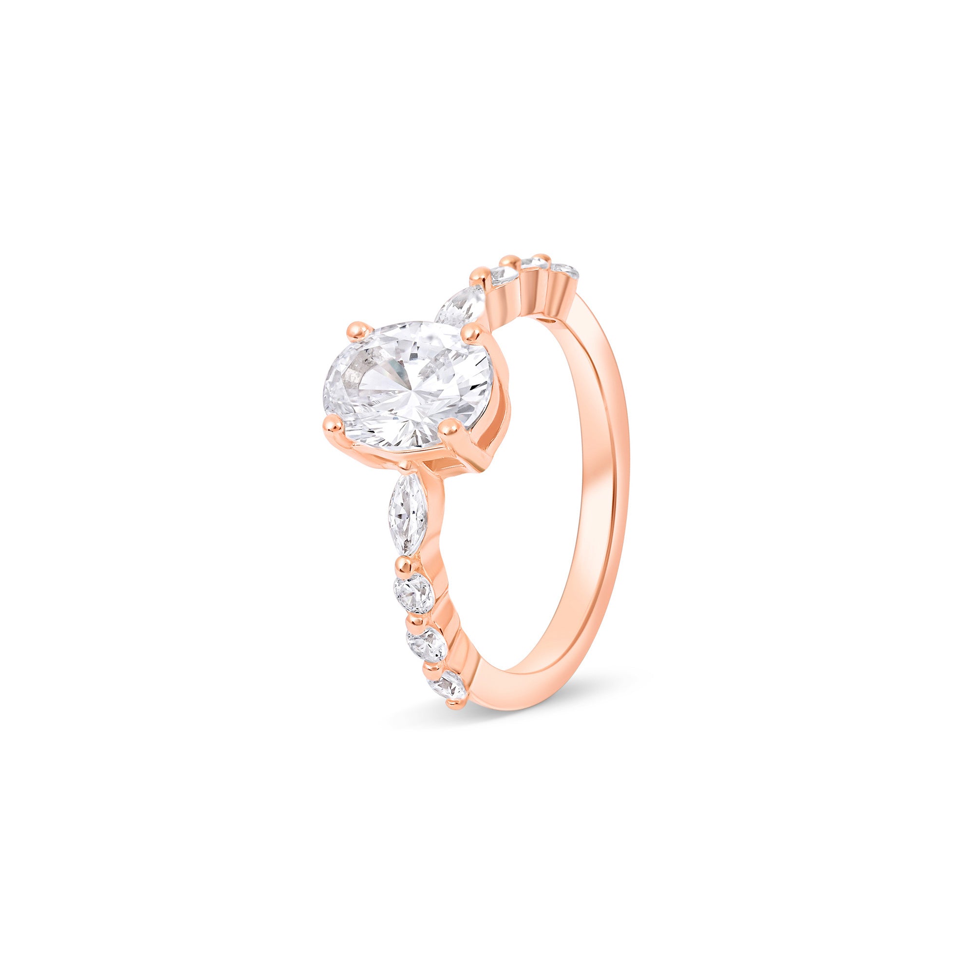Oval Marquise CZ Ring