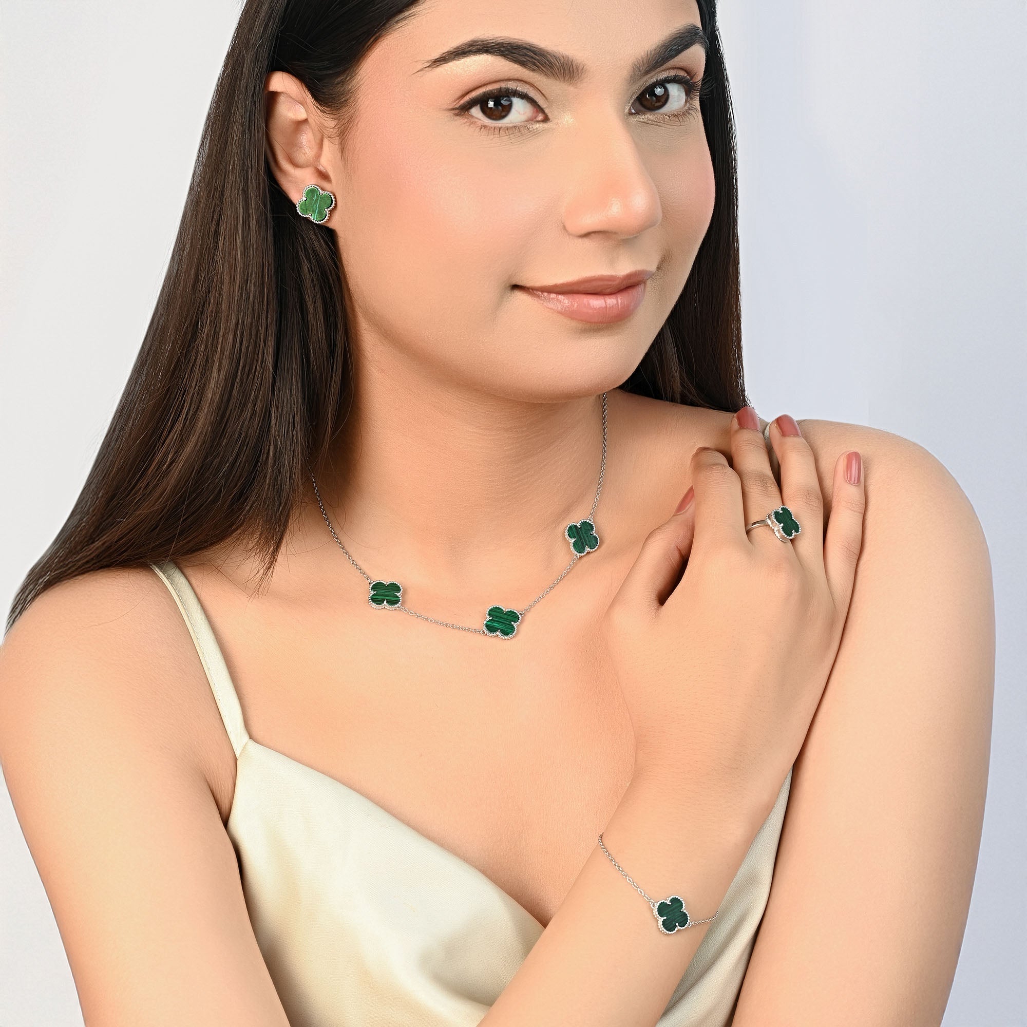 Clover Charm Jewellery Set