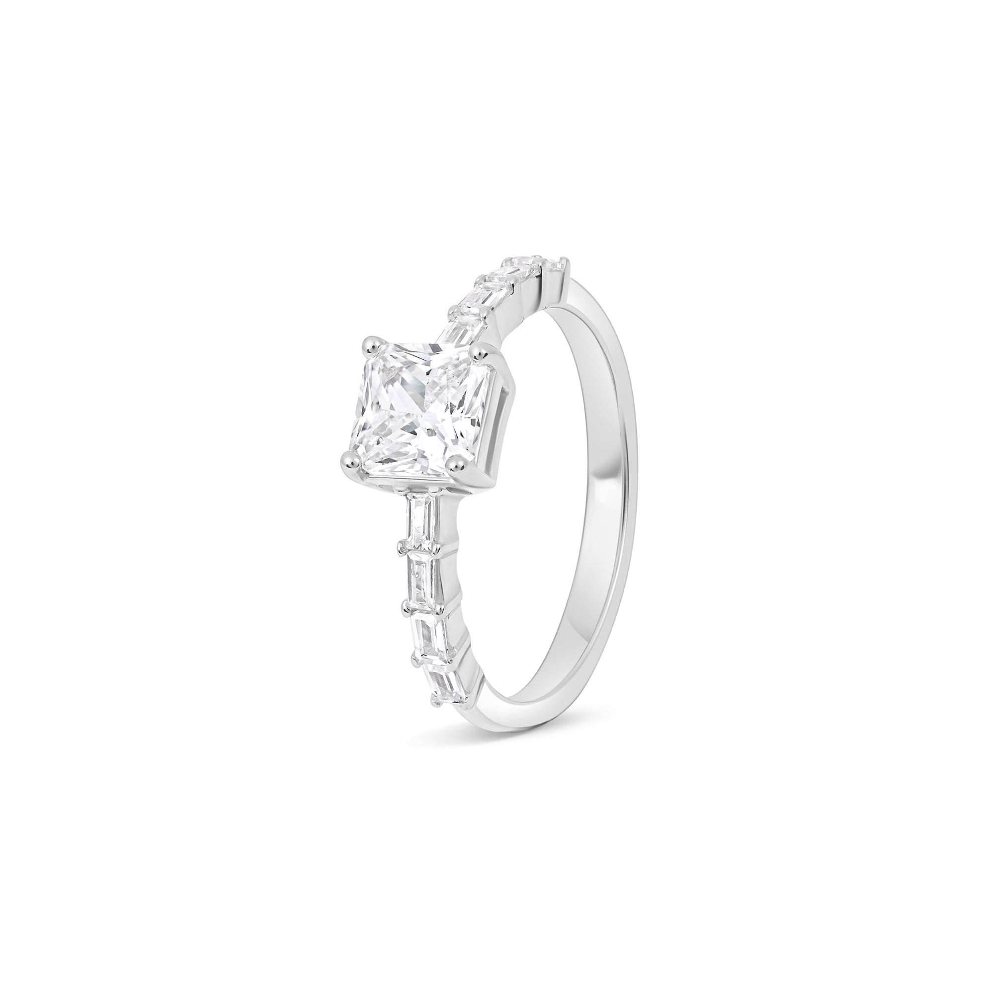 Princess Baguette CZ Ring