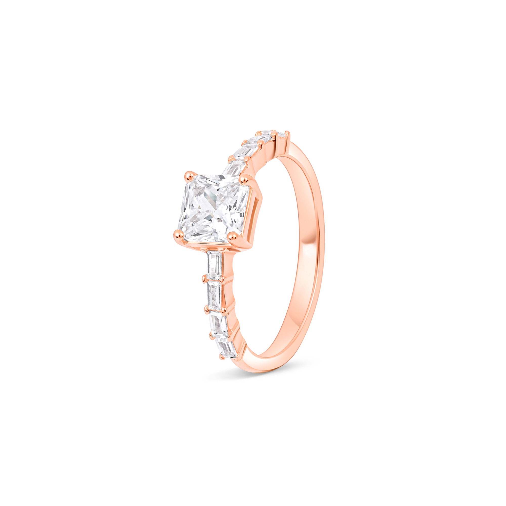 Princess Baguette CZ Ring