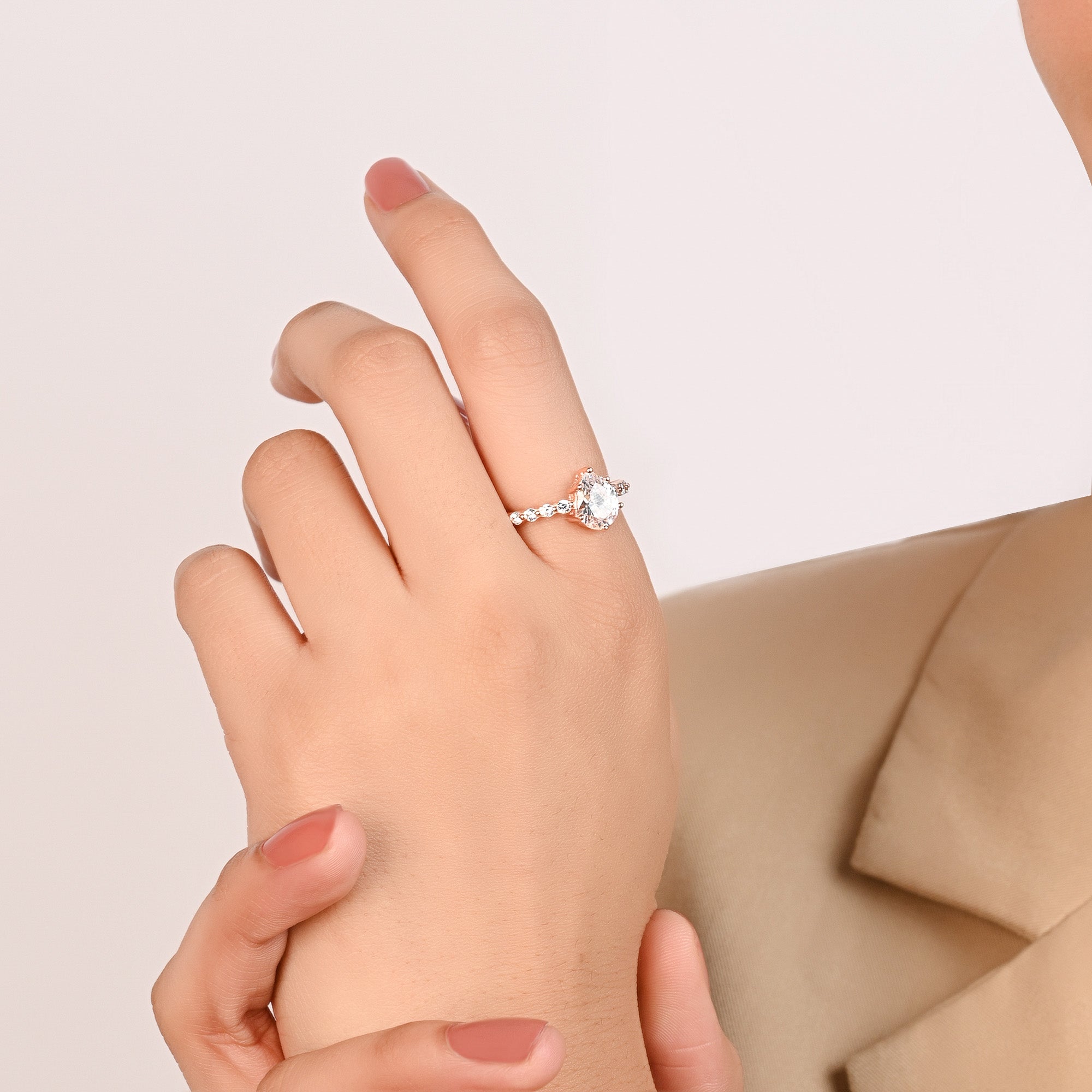 Pear Classic Accent Ring