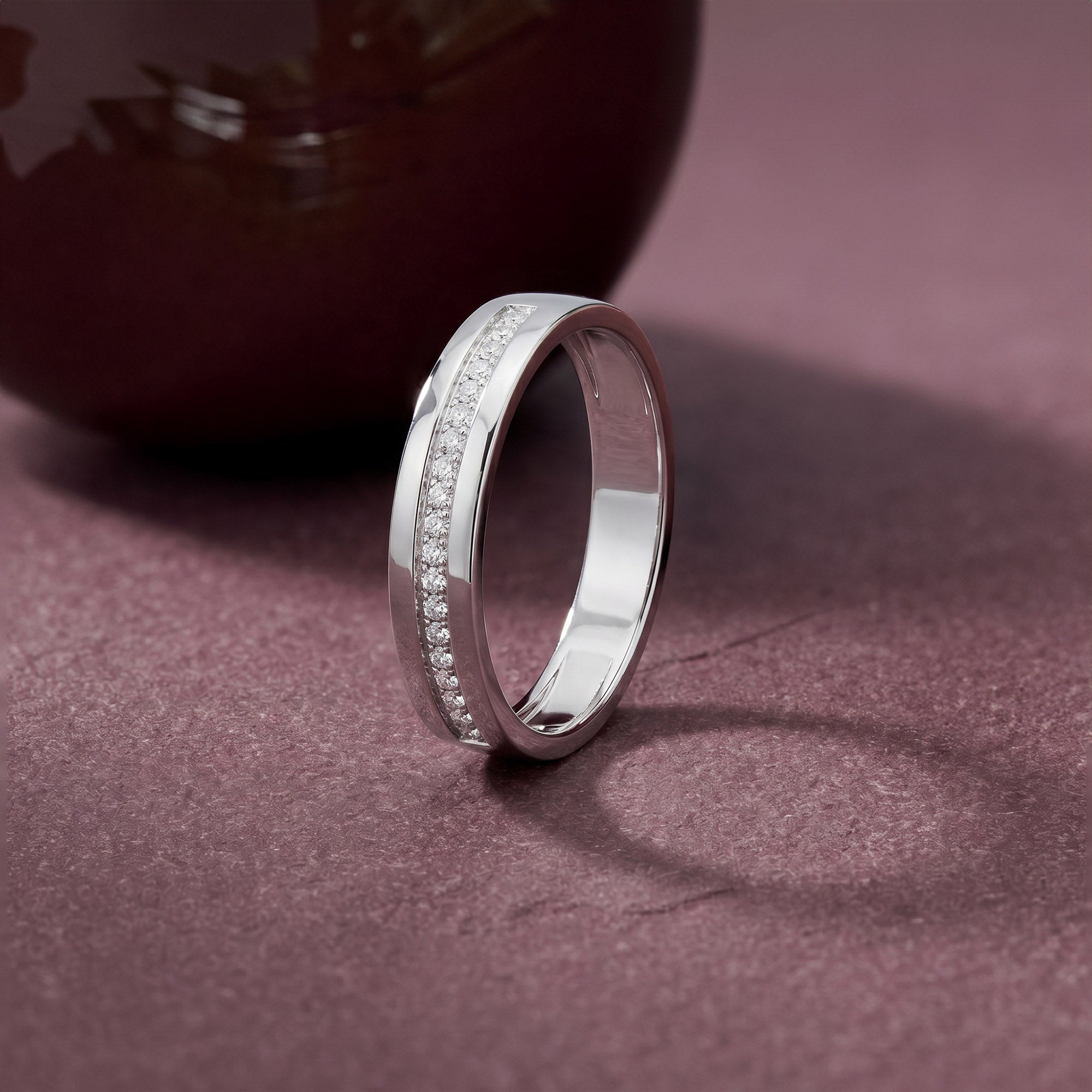 Minimal Line Silver Band Ring