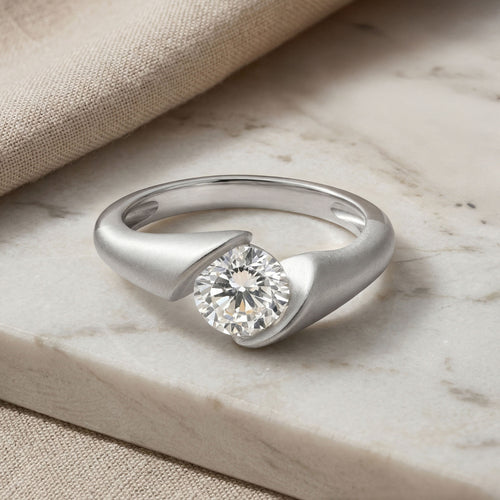 Silver Solitaire Ring