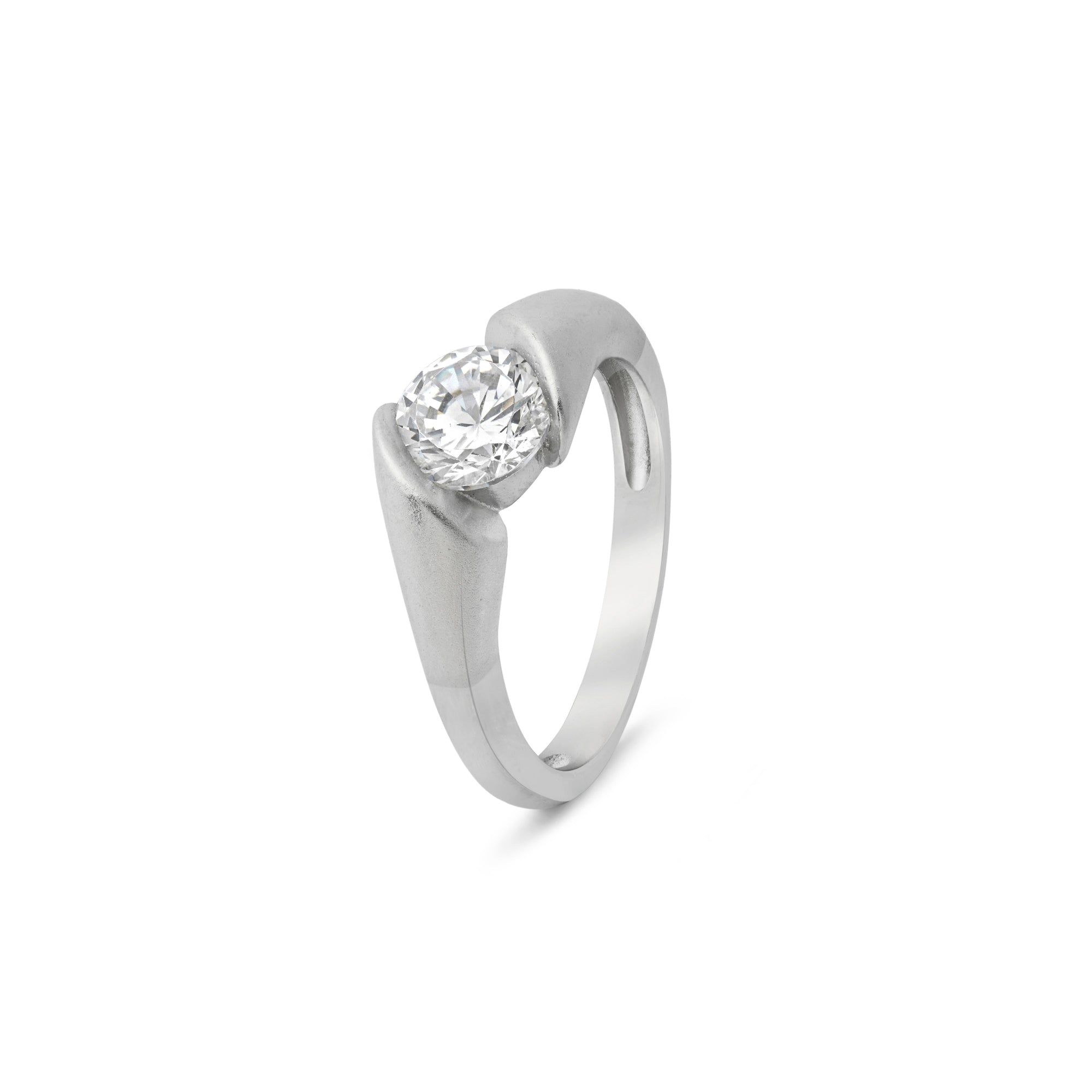 Silver Solitaire Ring