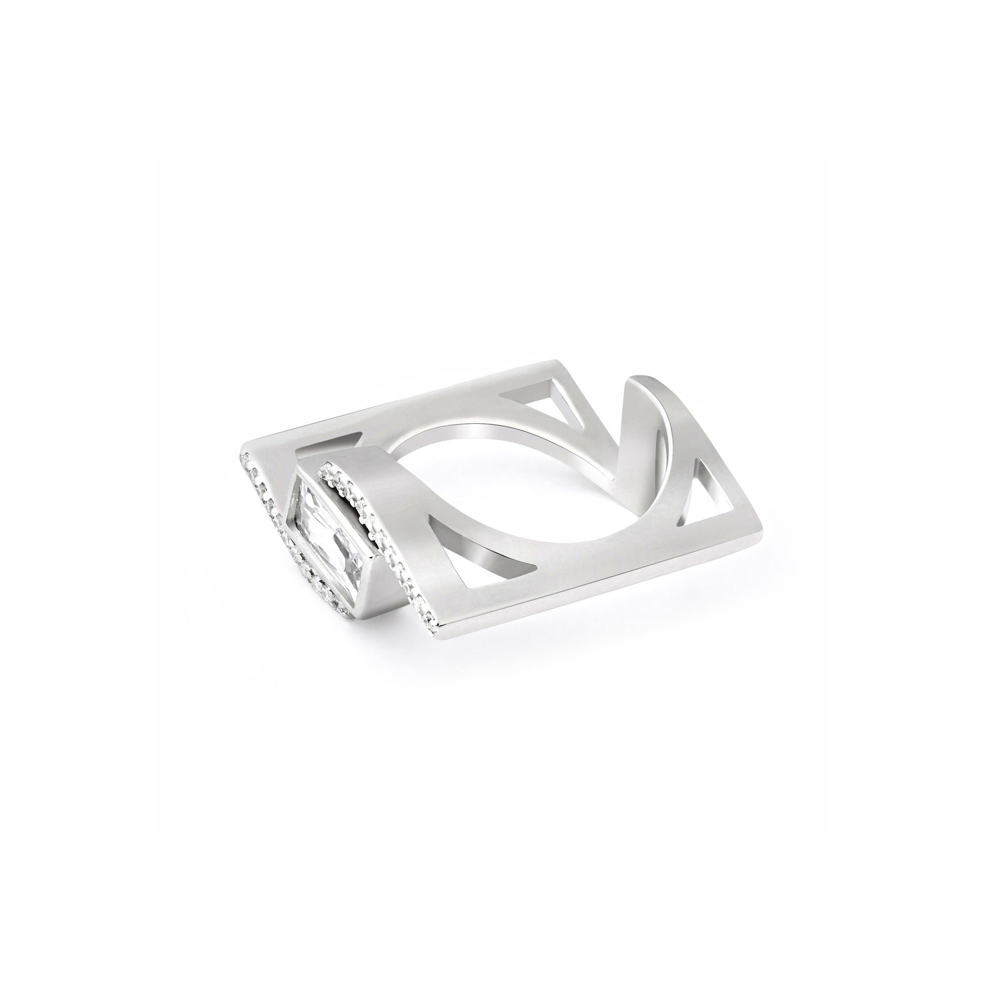 Geometric Baguette Wrap Ring
