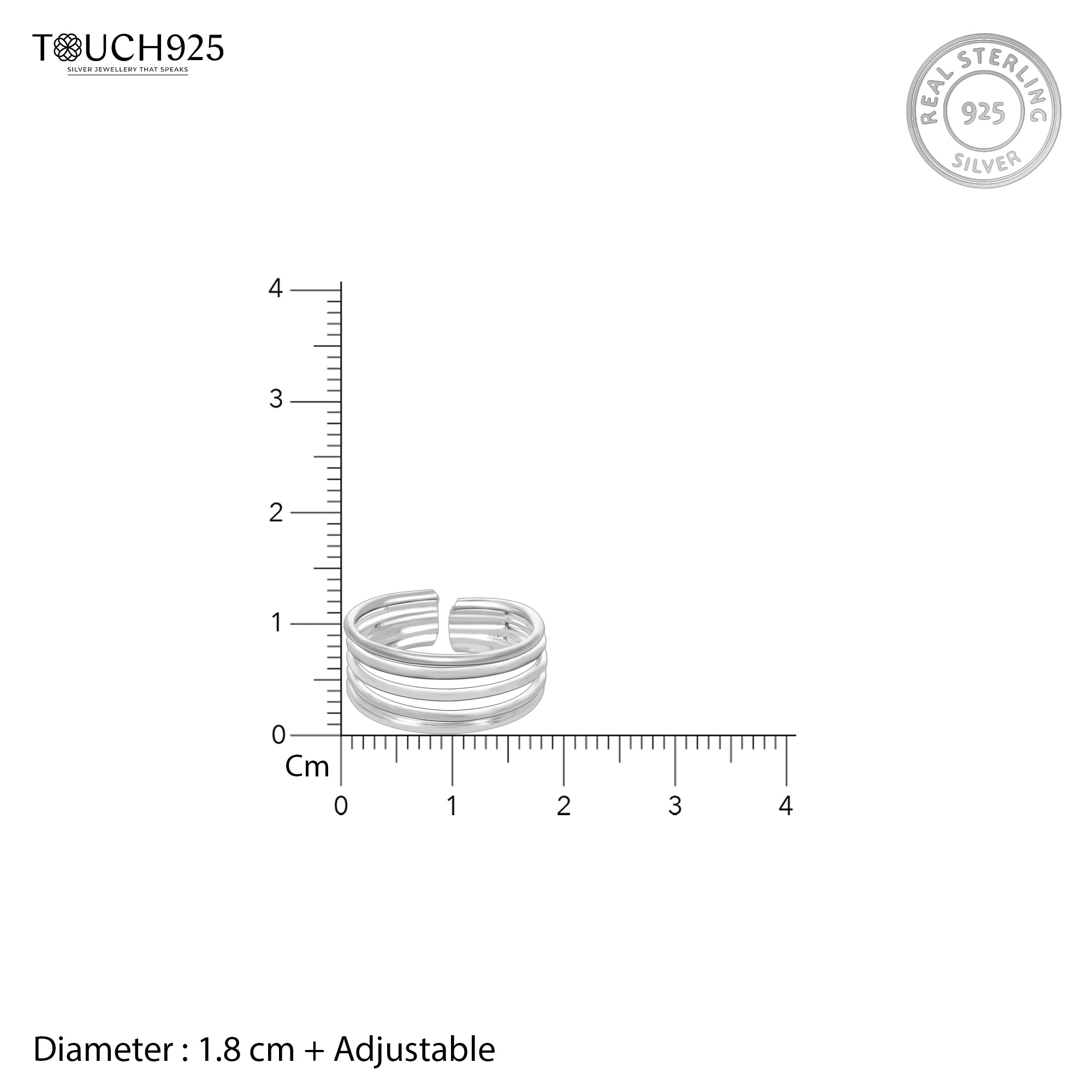 Multi Layered Band Toe Ring