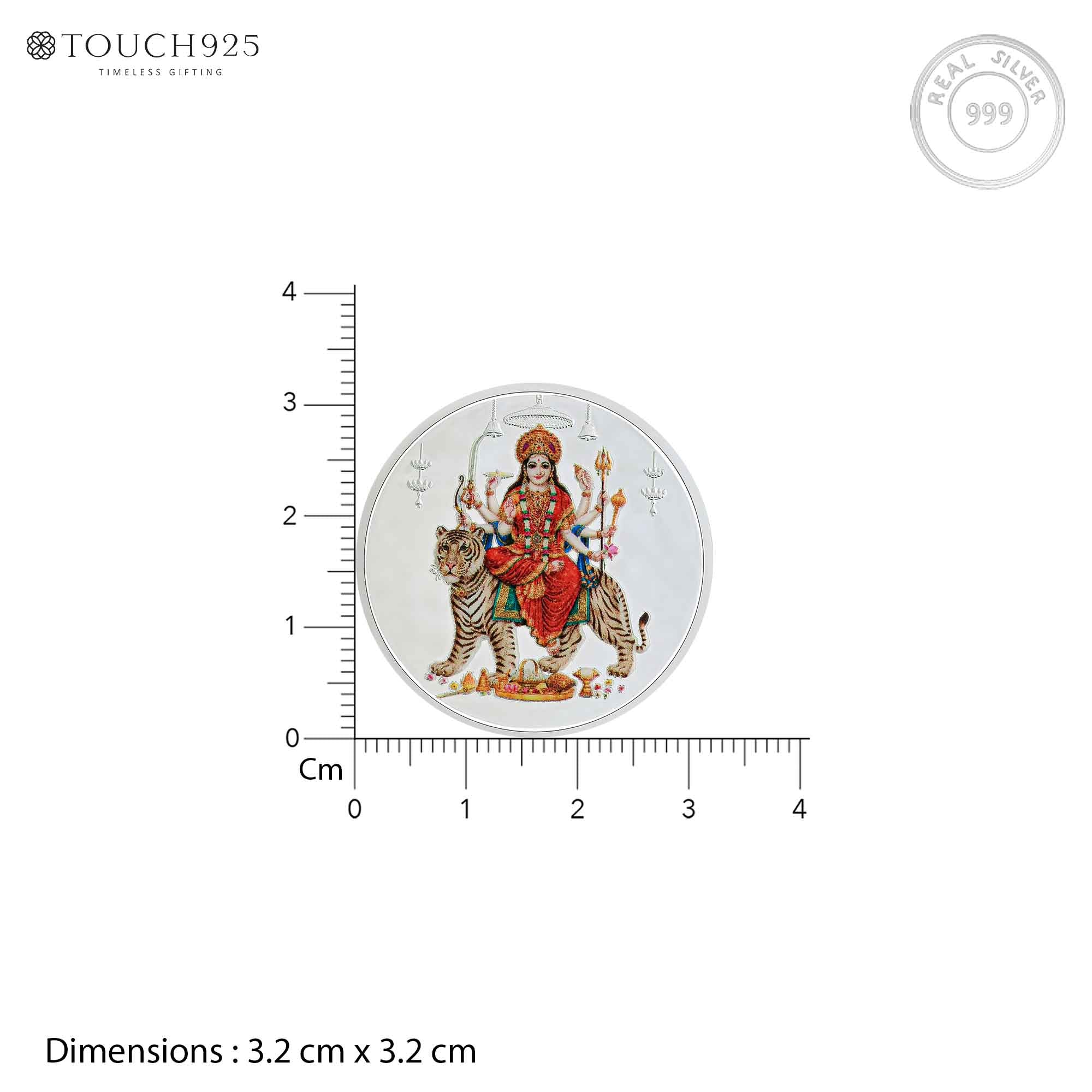Pure 999 Silver 10g Durga Maa Coin
