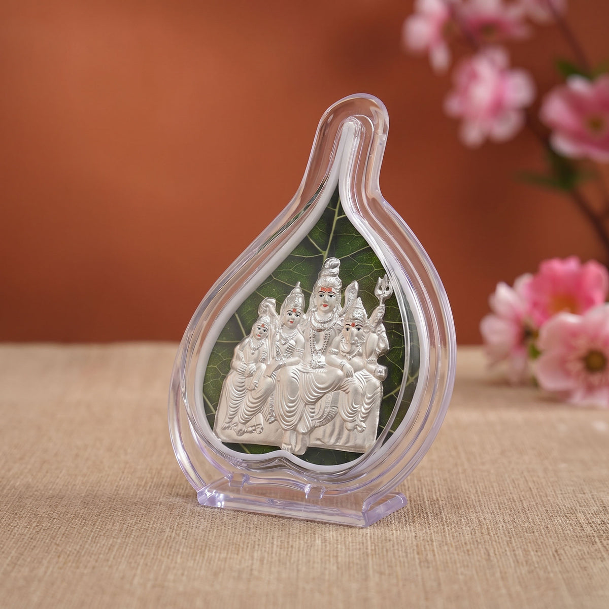 999 Silver Shiv Parivar Idol Frame