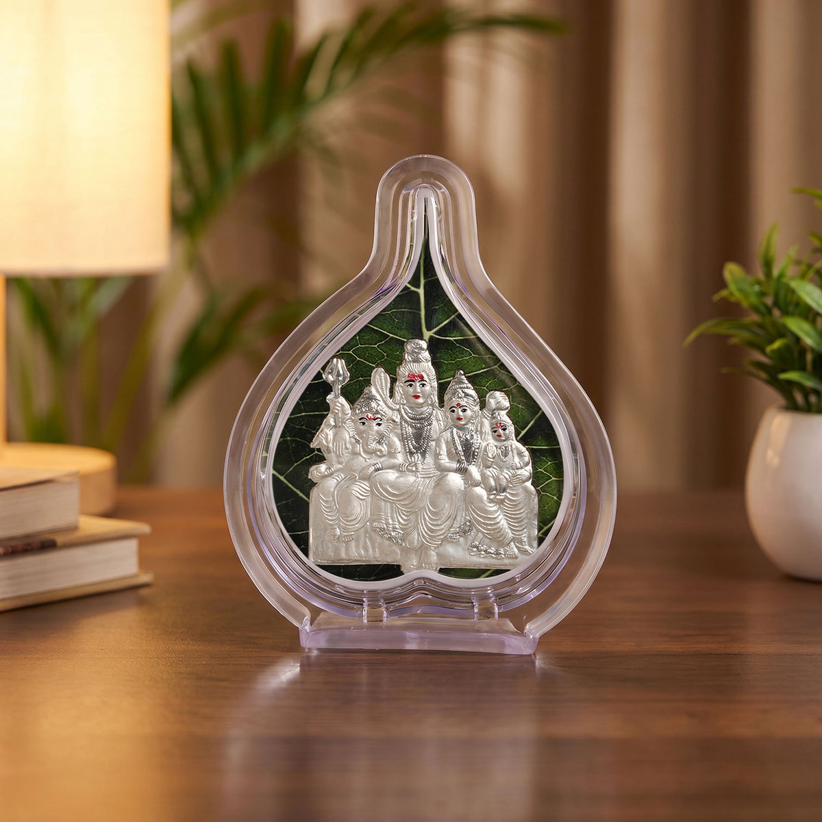 999 Silver Shiv Parivar Idol Frame