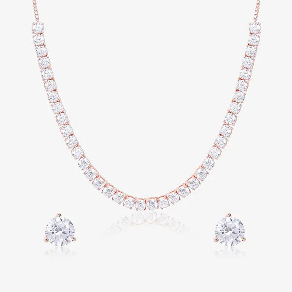 Timeless Classic Rose Gold Necklace Set