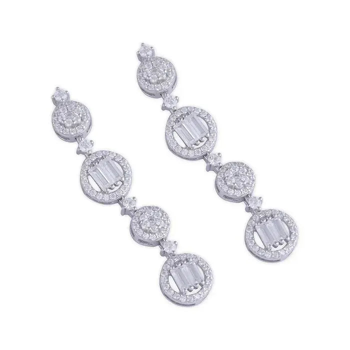 Circular Exquisite Silver Necklace Set - Touch925