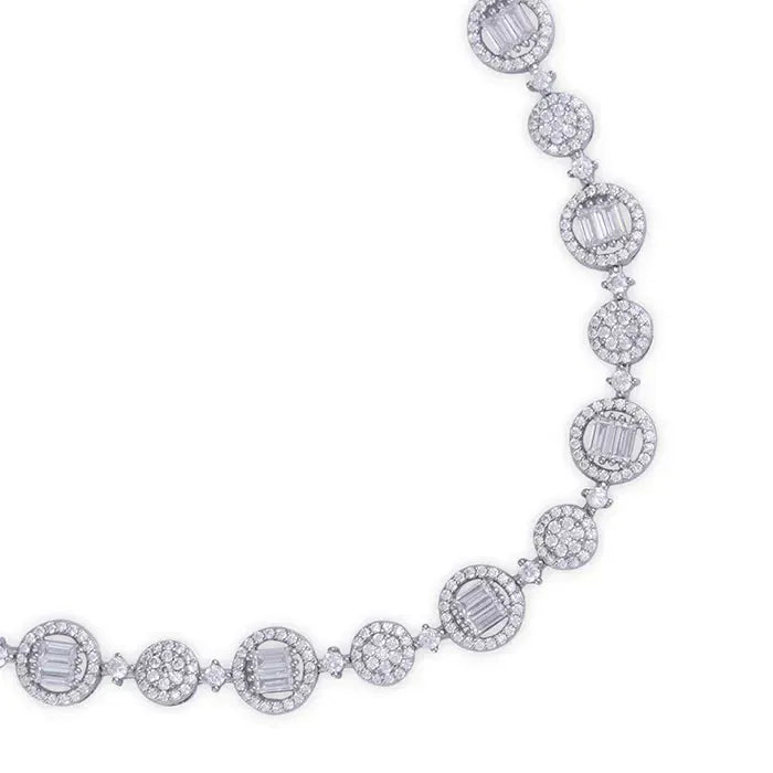 Circular Exquisite Silver Necklace Set - Touch925