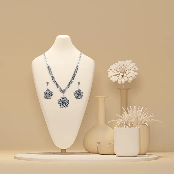 Ivory Silver Necklace Set - Touch925