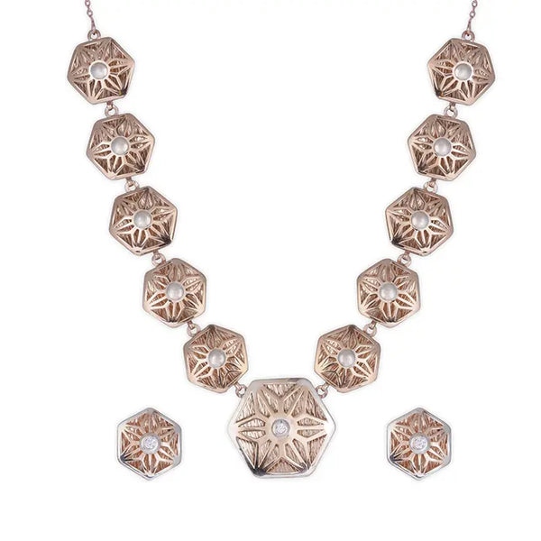 Angelic Rose Gold Necklace Set