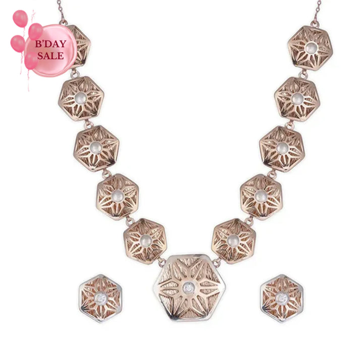 Angelic Rose Gold Necklace Set - Touch925