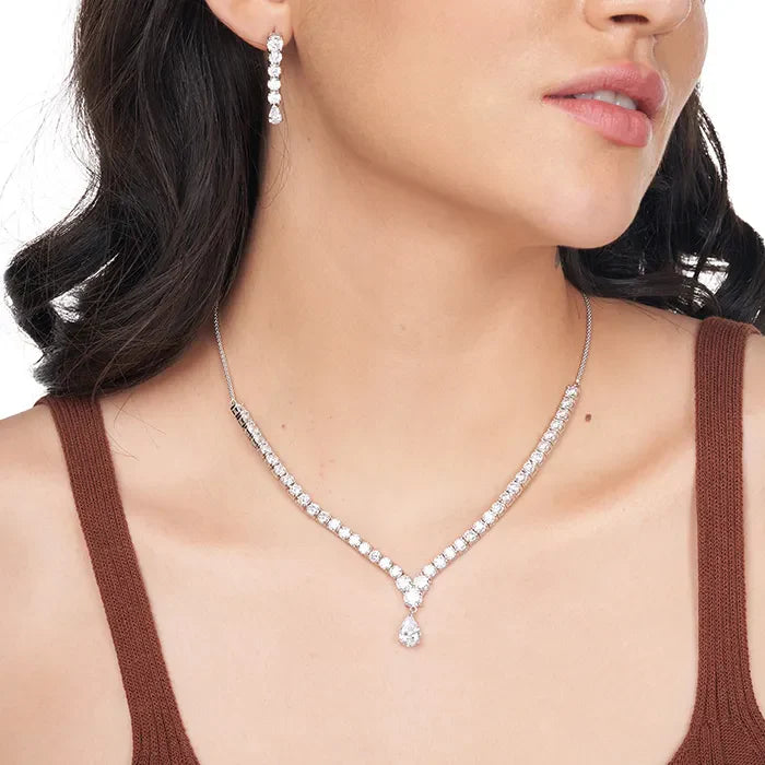 Vanity Silver Necklace Set - Touch925