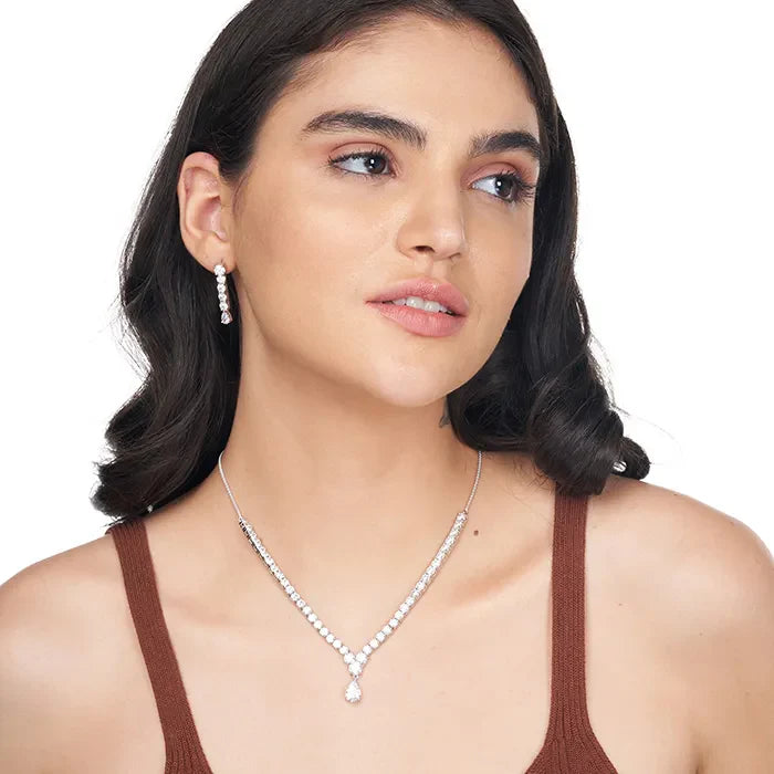 Vanity Silver Necklace Set - Touch925
