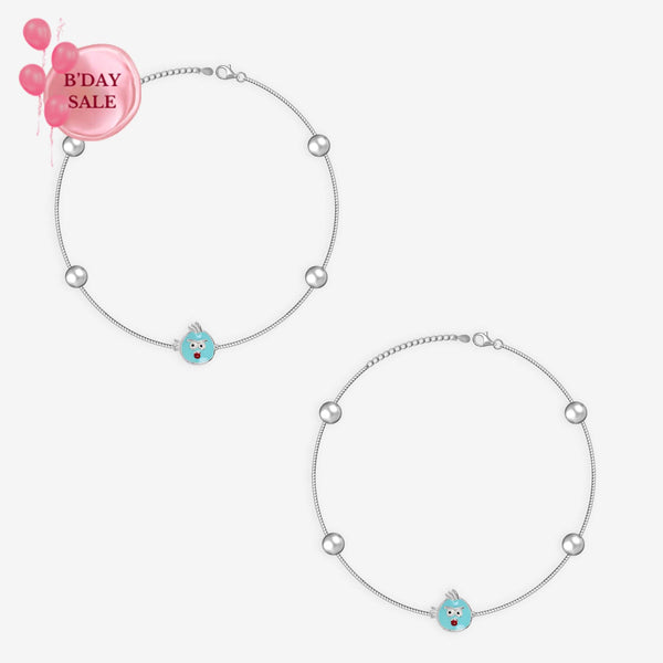 Sky blue cute baby Anklet - Touch925