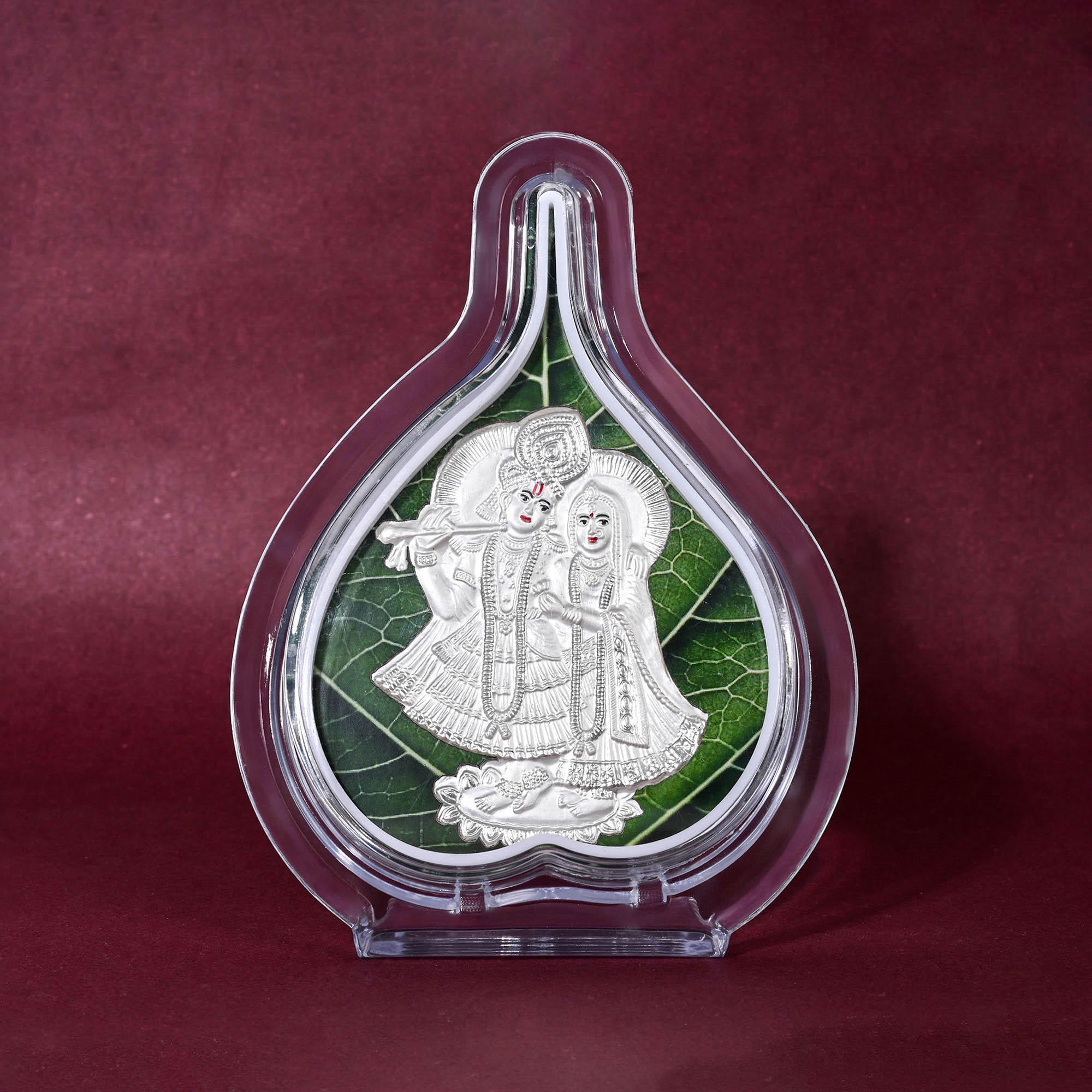 999 Silver Radha Krishna Idol Frame