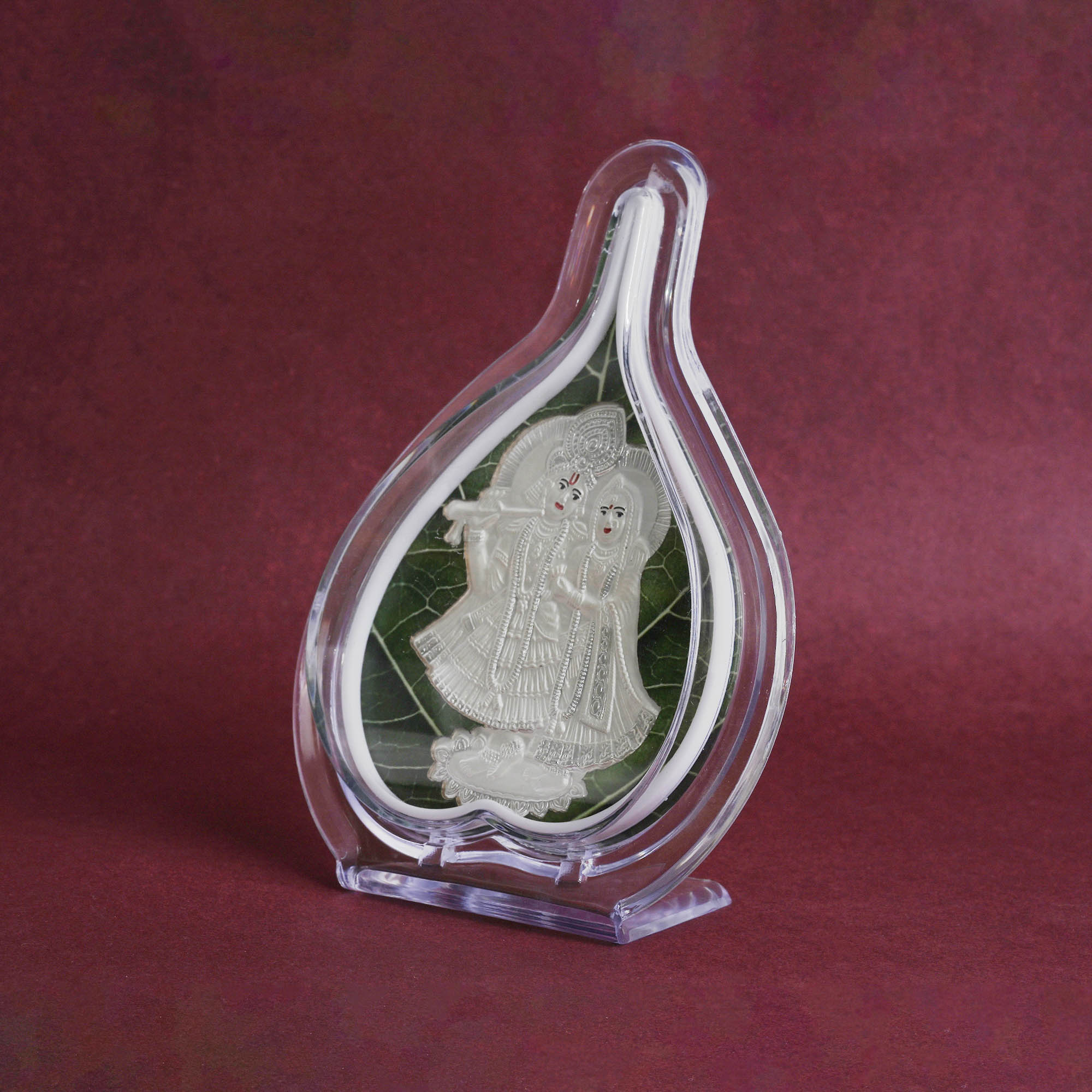 999 Silver Radha Krishna Idol Frame