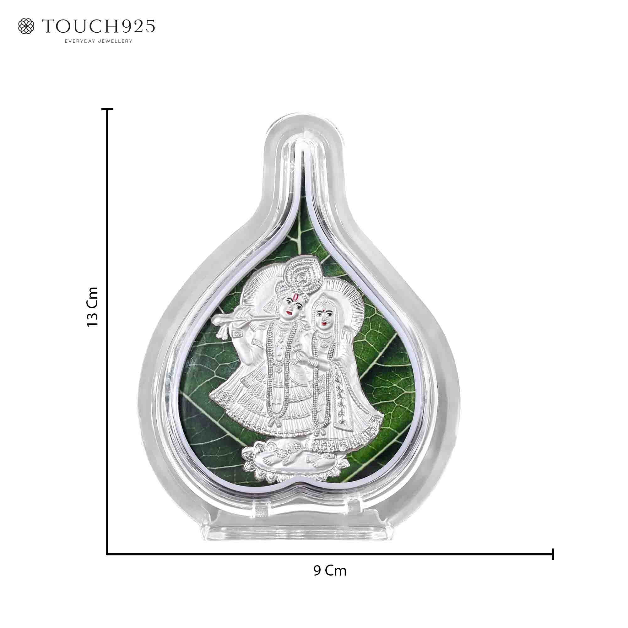 999 Silver Radha Krishna Idol Frame