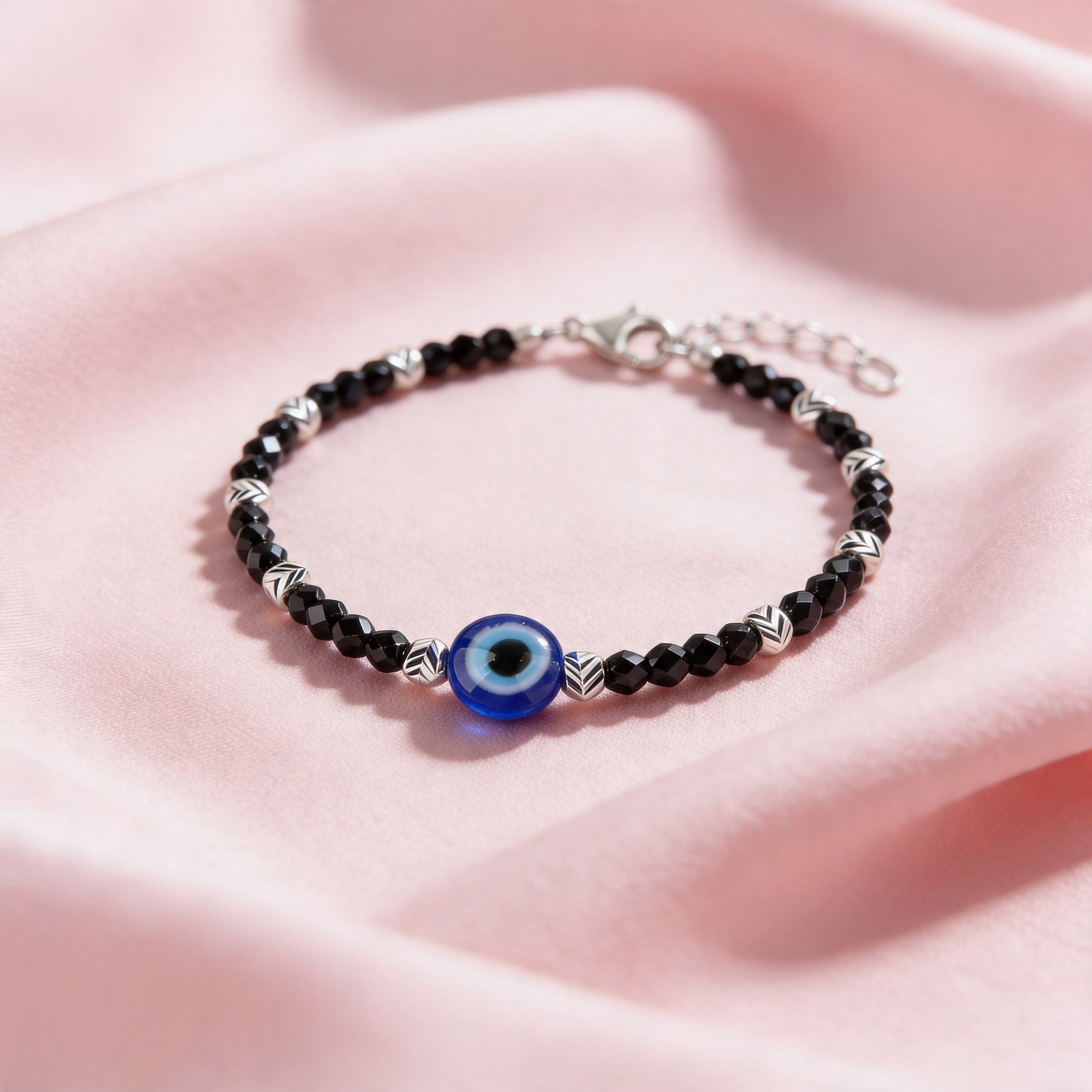 925 Silver Evil Eye Kids Anklet