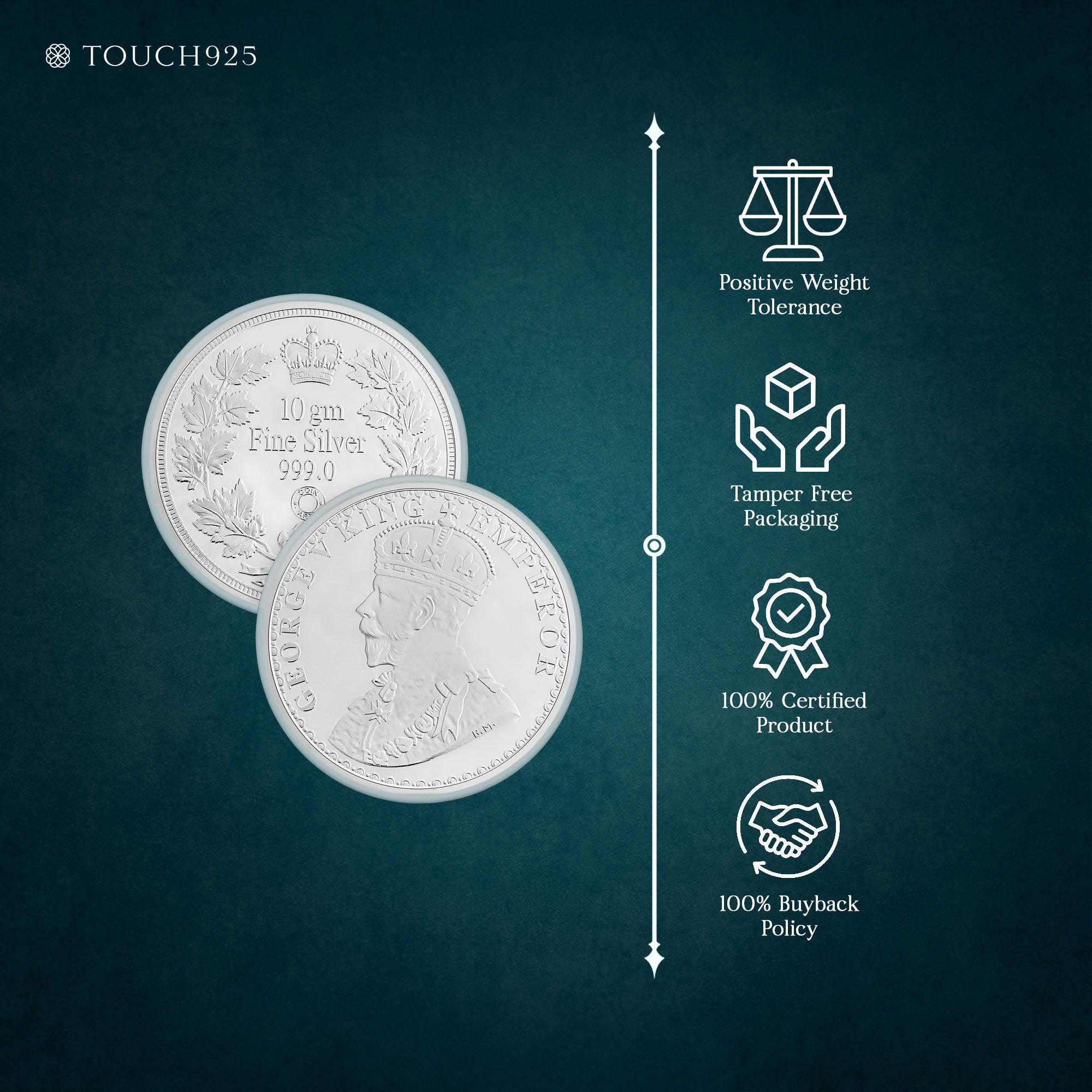 Pure 999 Silver 10g King Emperor Coin